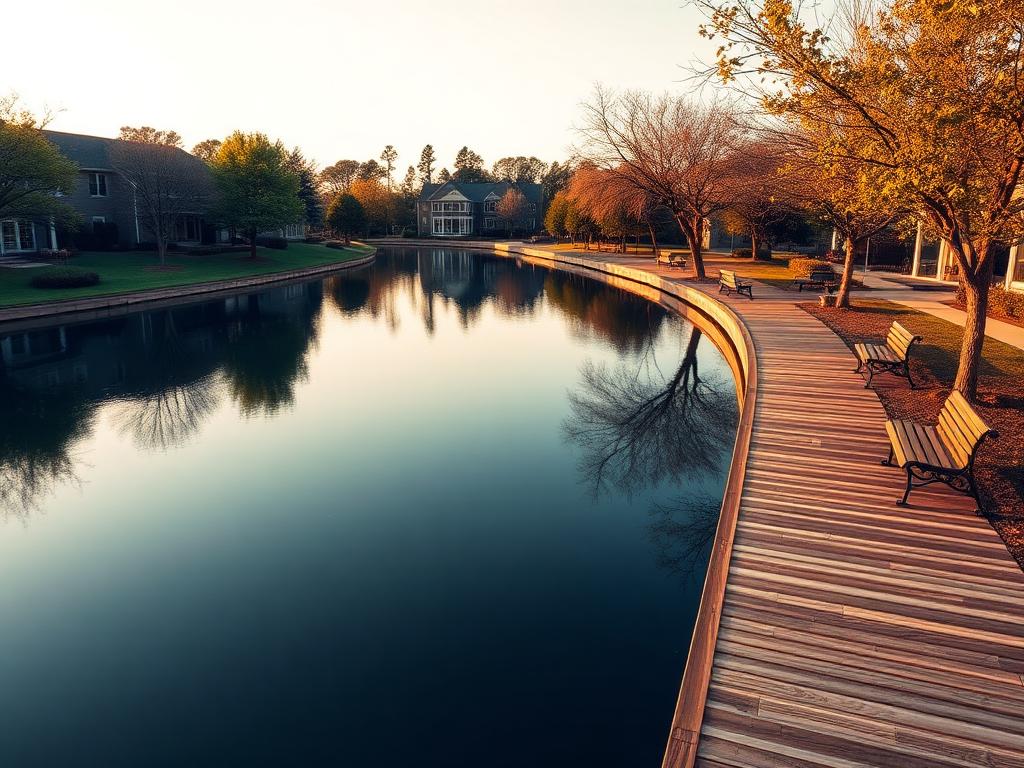 Lago y parque lineal